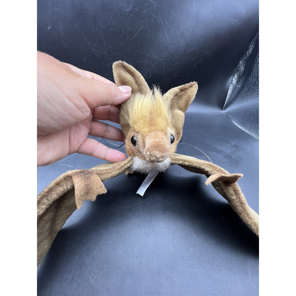 2001 HANSA Stuffed Doll  Bat Brown Hanging Plush Toy New 15.5"
